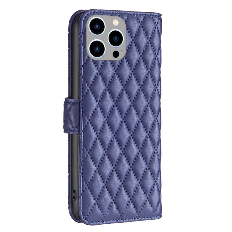 For iPhone 15 Pro Max Diamond Lattice Wallet Flip Leather Phone Case(Blue) - HoMEdemic™ 