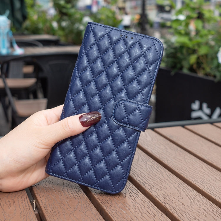 For iPhone 15 Pro Max Diamond Lattice Wallet Flip Leather Phone Case(Blue) - HoMEdemic™ 