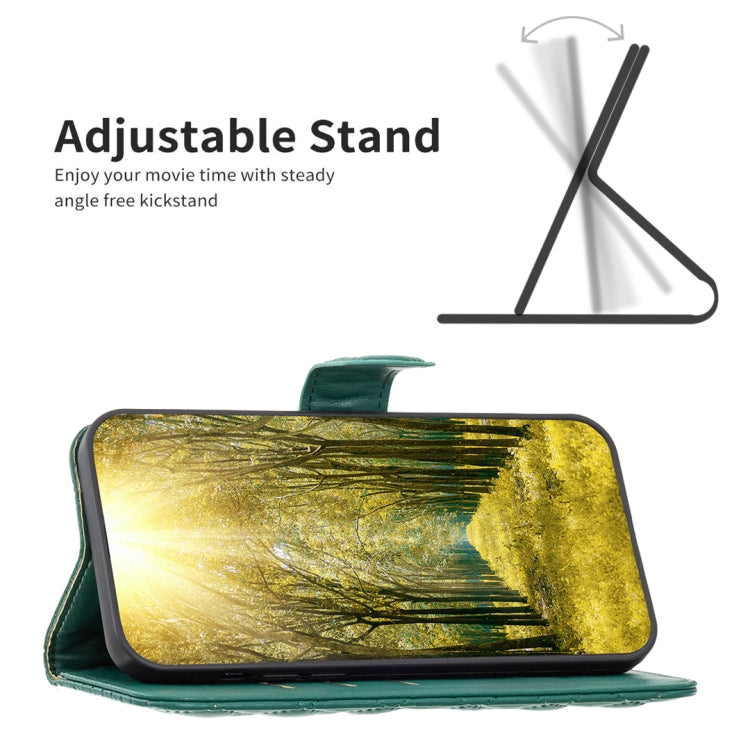 For iPhone 15 Pro Max Diamond Lattice Wallet Flip Leather Phone Case(Green) - HoMEdemic™ 