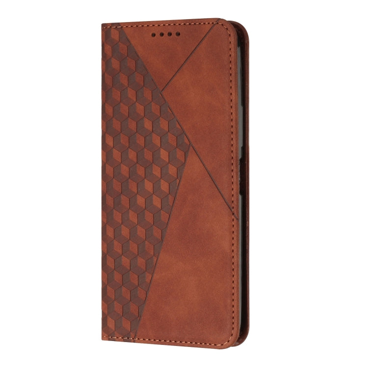 For iPhone 15 Pro Max Diamond Splicing Skin Feel Magnetic Leather Phone Case(Brown) - HoMEdemic™ 