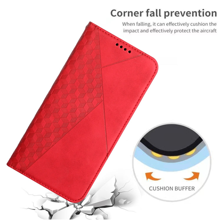 For iPhone 15 Pro Max Diamond Splicing Skin Feel Magnetic Leather Phone Case(Red) - HoMEdemic™ 
