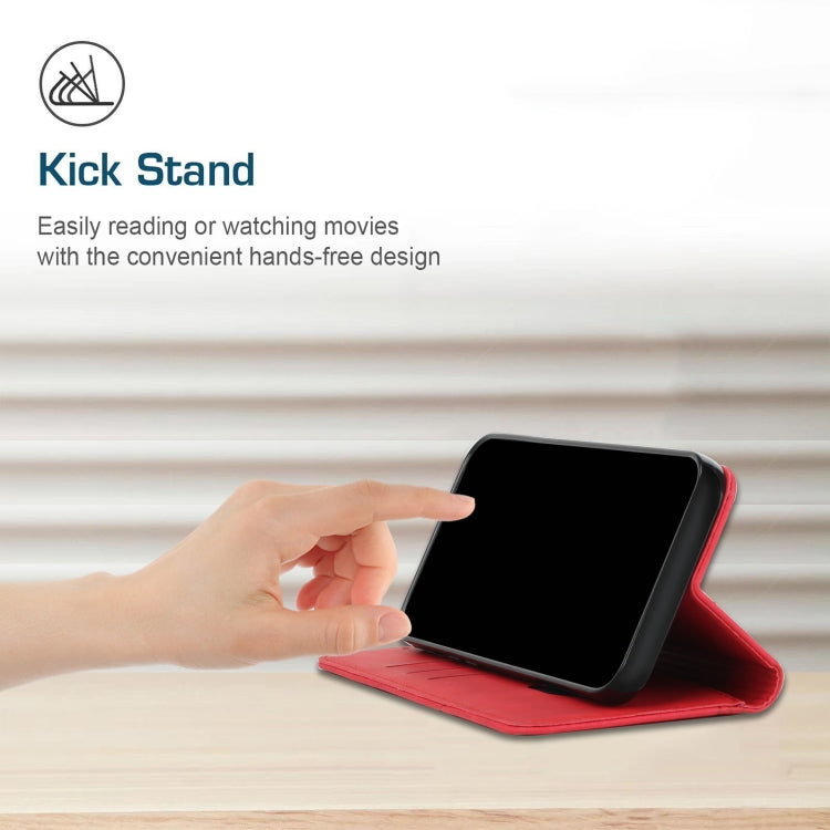 For iPhone 15 Pro Max Diamond Splicing Skin Feel Magnetic Leather Phone Case(Red) - HoMEdemic™ 