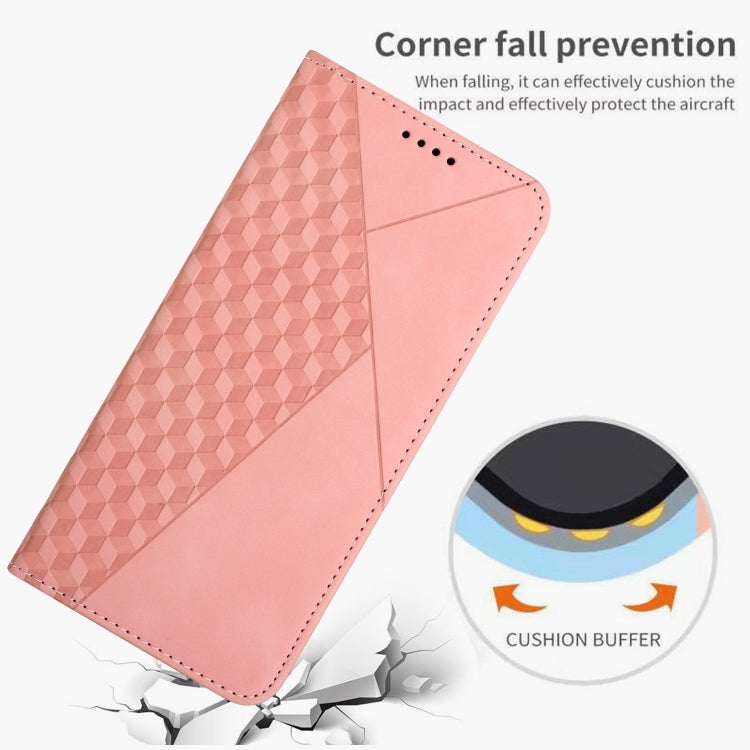 For iPhone 15 Pro Max Diamond Splicing Skin Feel Magnetic Leather Phone Case(Rose Gold) - HoMEdemic™ 