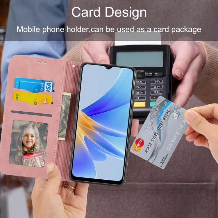 For iPhone 15 Pro Max Dierfeng Dream Line TPU Hybrid PU Leather Phone Case(Pink) - HoMEdemic™ 