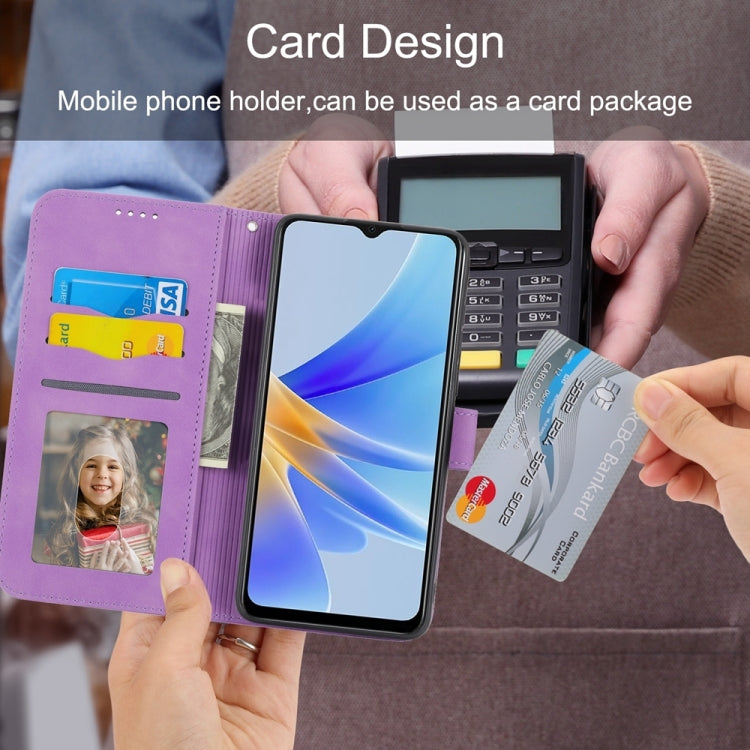 For iPhone 15 Pro Max Dierfeng Dream Line TPU Hybrid PU Leather Phone Case(Purple) - HoMEdemic™ 