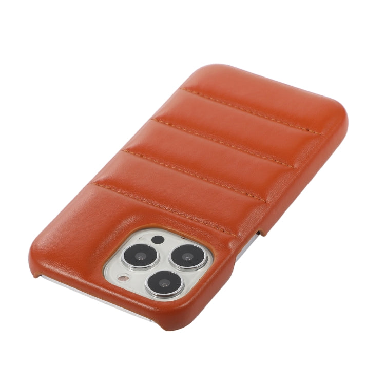 For  iPhone 15 Pro Max Down Jacket Airbag Shockproof Phone Case(Brown) - HoMEdemic™ 