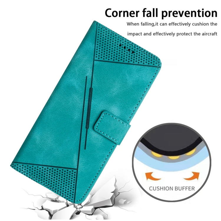For iPhone 15 Pro Max Dream Triangle Leather Phone Case with Lanyard(Green) - HoMEdemic™ 