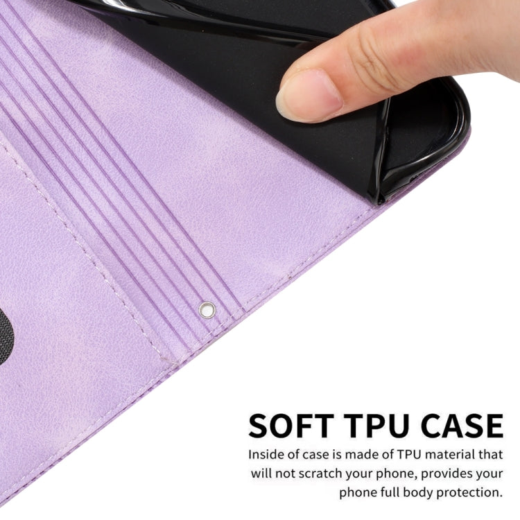 For iPhone 15 Pro Max Dream Triangle Leather Phone Case with Lanyard(Purple) - HoMEdemic™ 