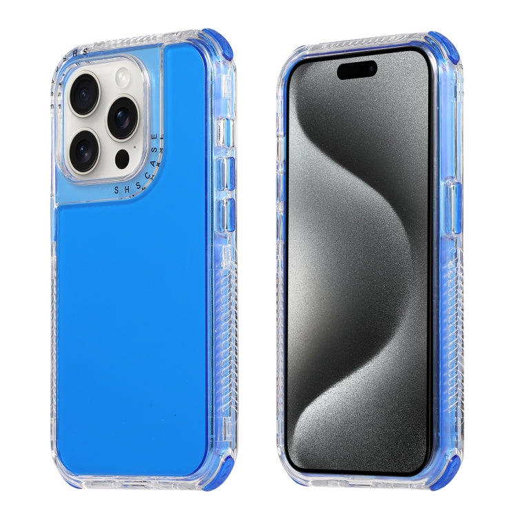 For iPhone 15 Pro Max Dreamland 3 in 1 Clear Color Transparent Frame PC + TPU Phone Case(Blue) - HoMEdemic™ 
