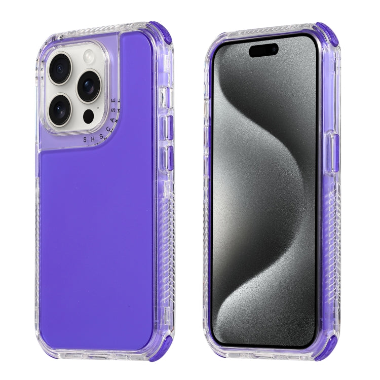 For iPhone 15 Pro Max Dreamland 3 in 1 Clear Color Transparent Frame PC + TPU Phone Case(Purple) - HoMEdemic™ 