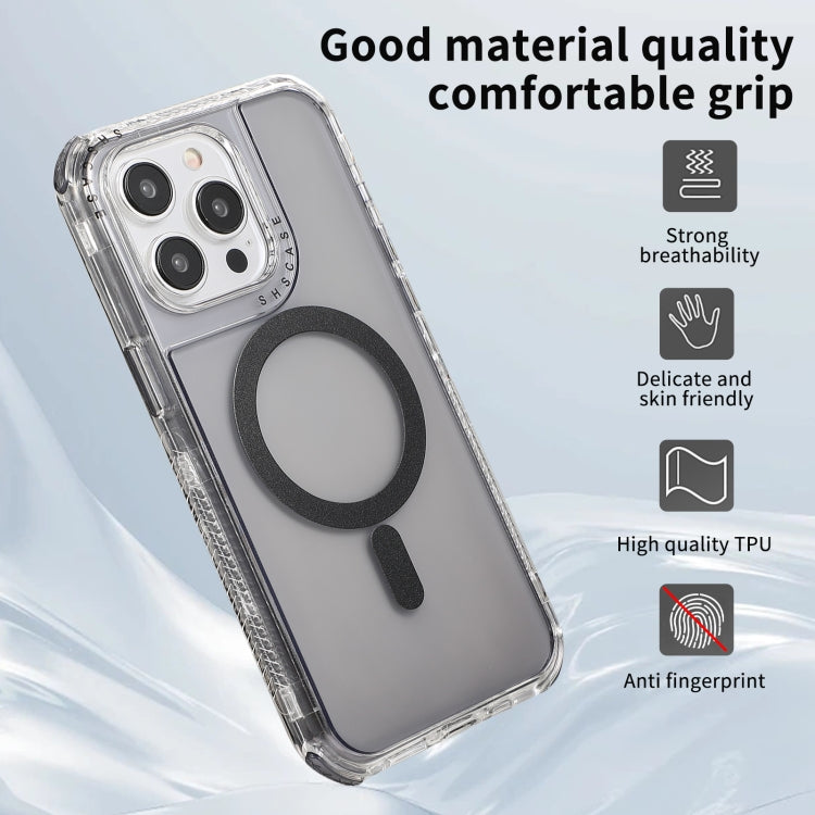 For iPhone 15 Pro Max Dreamland MagSafe Magnetic 3 in 1 TPU + PC Phone Case(Transparent Black) - HoMEdemic™ 