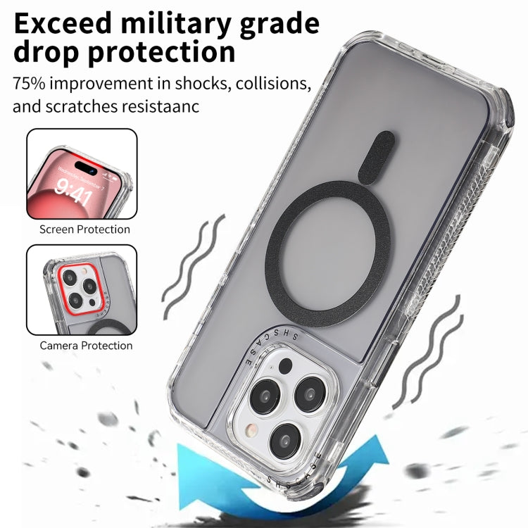 For iPhone 15 Pro Max Dreamland MagSafe Magnetic 3 in 1 TPU + PC Phone Case(Transparent Black) - HoMEdemic™ 