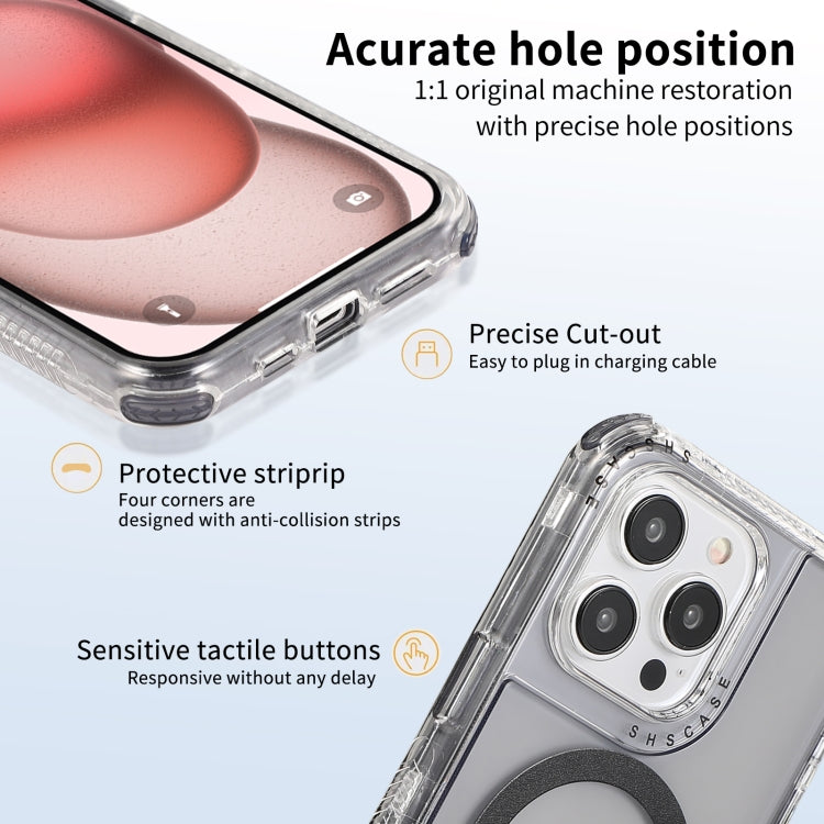 For iPhone 15 Pro Max Dreamland MagSafe Magnetic 3 in 1 TPU + PC Phone Case(Transparent Black) - HoMEdemic™ 