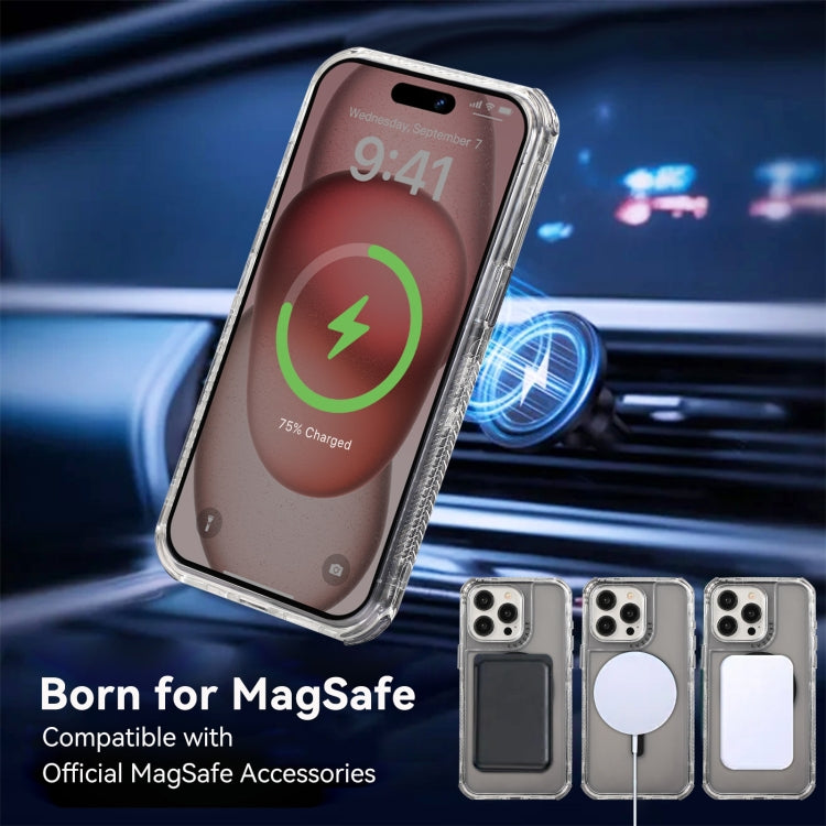 For iPhone 15 Pro Max Dreamland MagSafe Magnetic 3 in 1 TPU + PC Phone Case(Transparent Black) - HoMEdemic™ 
