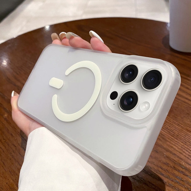 For iPhone 15 Pro Max Dual-Side Frosted MagSafe Clear Phone Case(White) - HoMEdemic™ 