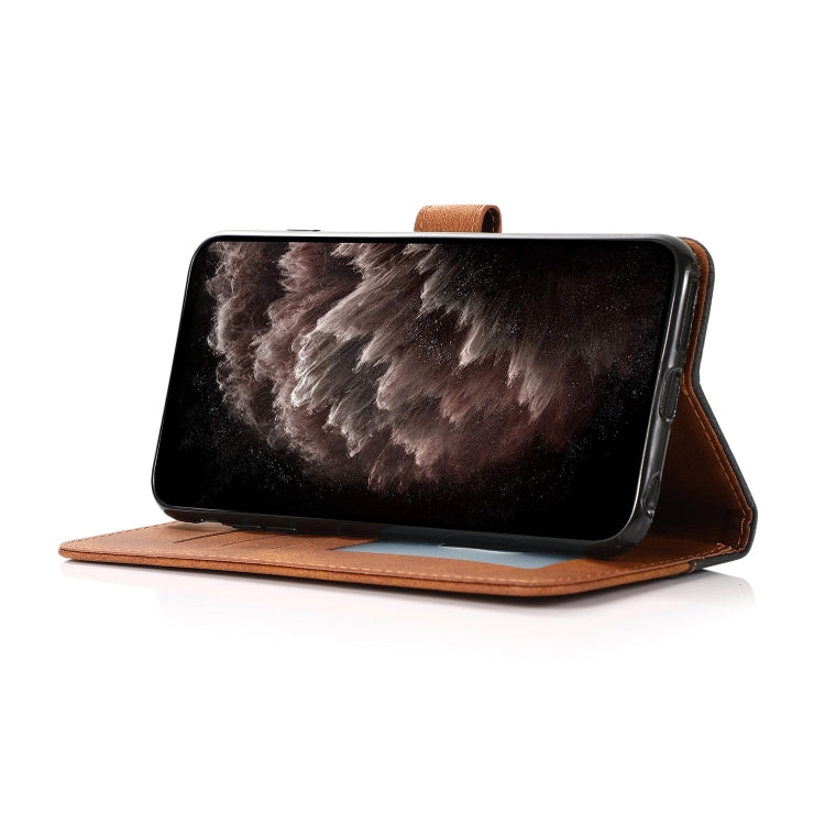 For iPhone 15 Pro Max Dual-color Stitching Leather Phone Case(Black Brown) - HoMEdemic™ 