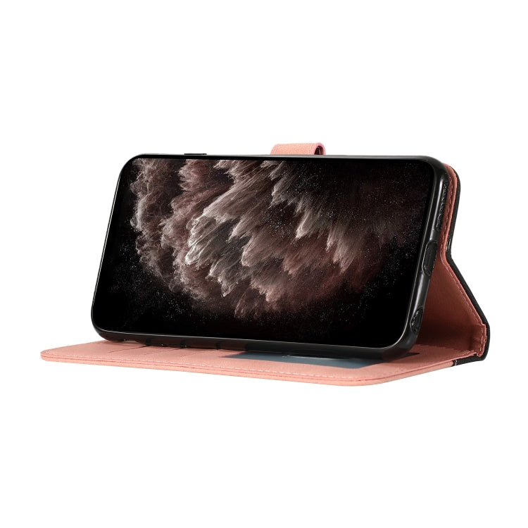 For iPhone 15 Pro Max Dual-color Stitching Leather Phone Case(Black Rose Gold) - HoMEdemic™ 