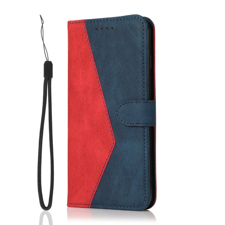 For iPhone 15 Pro Max Dual-color Stitching Leather Phone Case(Red Blue) - HoMEdemic™ 