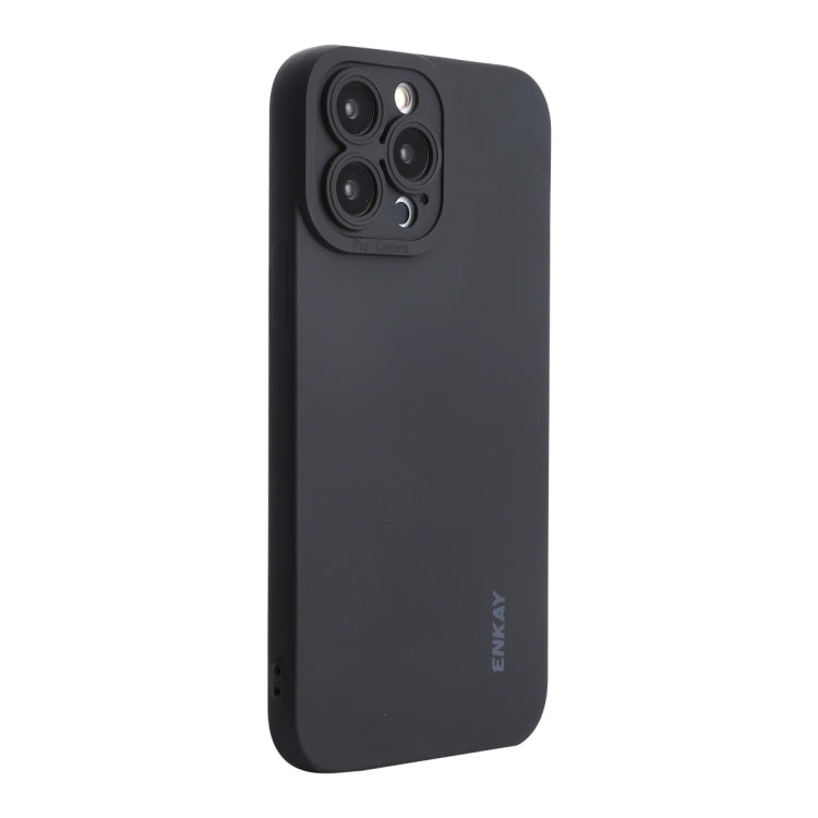 For iPhone 15 Pro Max ENKAY Liquid Silicone Soft Shockproof Phone Case(Black) - HoMEdemic™ 