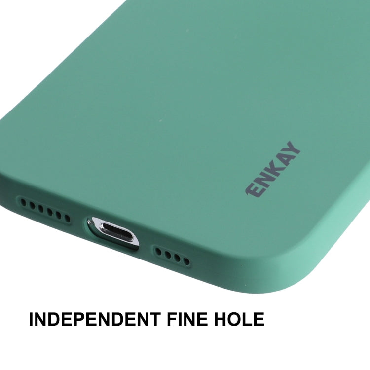 For iPhone 15 Pro Max ENKAY Liquid Silicone Soft Shockproof Phone Case(Black) - HoMEdemic™ 