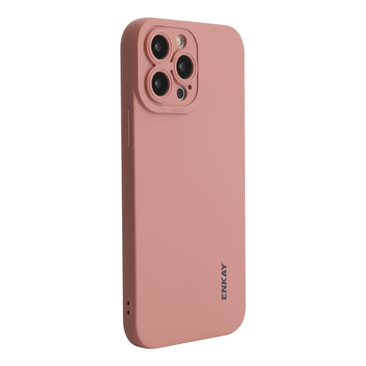 For iPhone 15 Pro Max ENKAY Liquid Silicone Soft Shockproof Phone Case(Pink) - HoMEdemic™ 