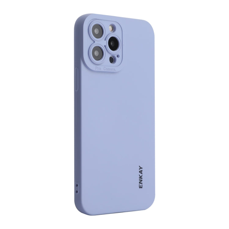 For iPhone 15 Pro Max ENKAY Liquid Silicone Soft Shockproof Phone Case(Purple) - HoMEdemic™ 