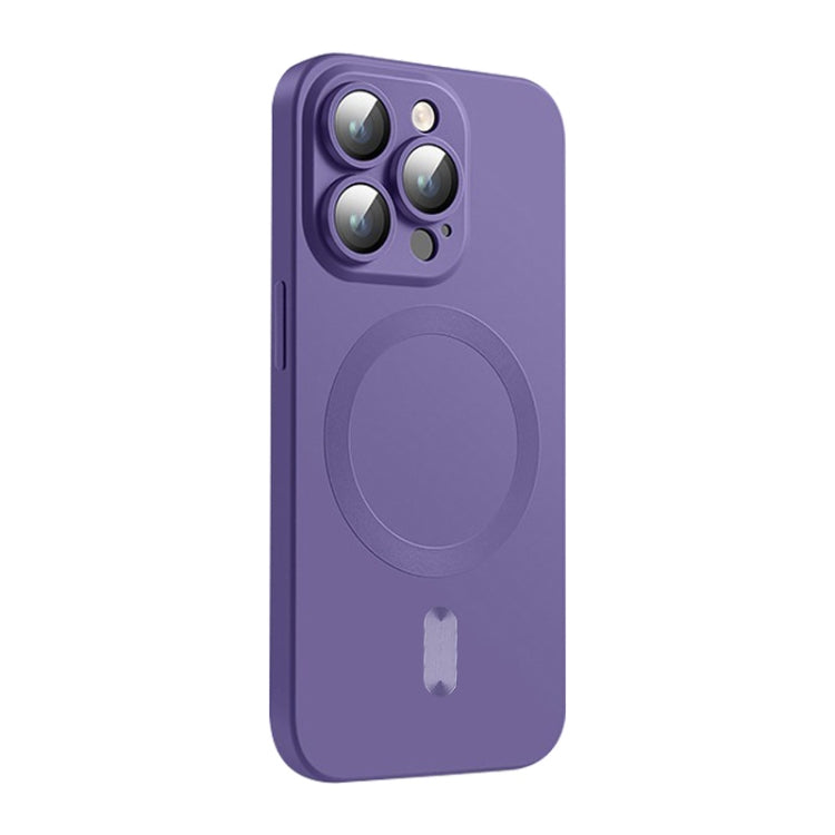 For iPhone 15 Pro Max ENKAY MagSafe Matte TPU Phone Case with Lens Film(Purple) - HoMEdemic™ 