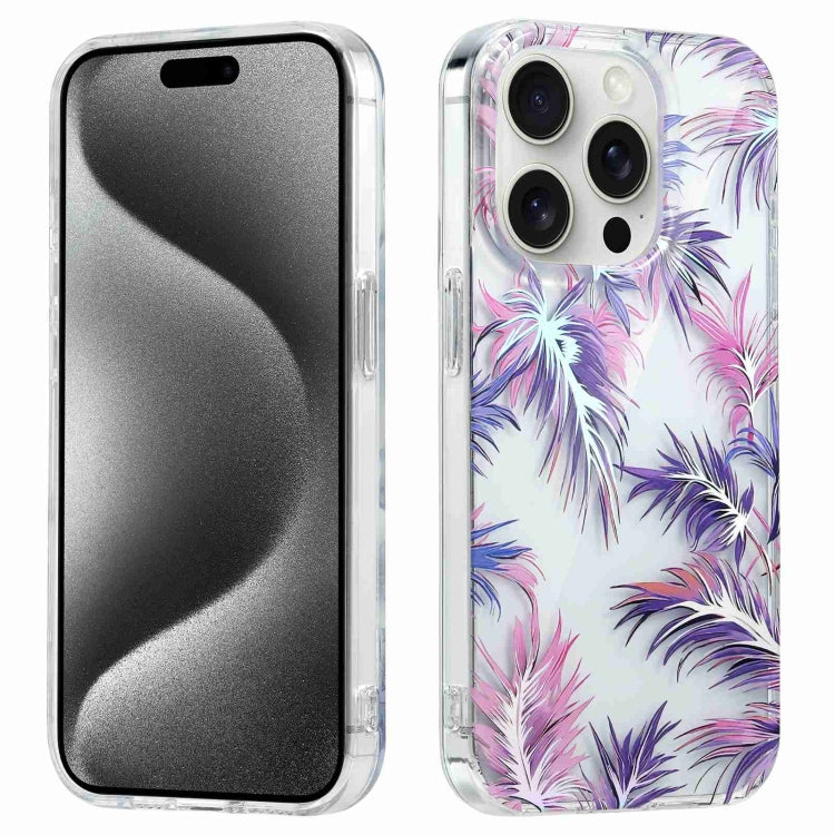 For iPhone 15 Pro Max Electroplated Symphony Phone Case(Feather) - HoMEdemic™ 