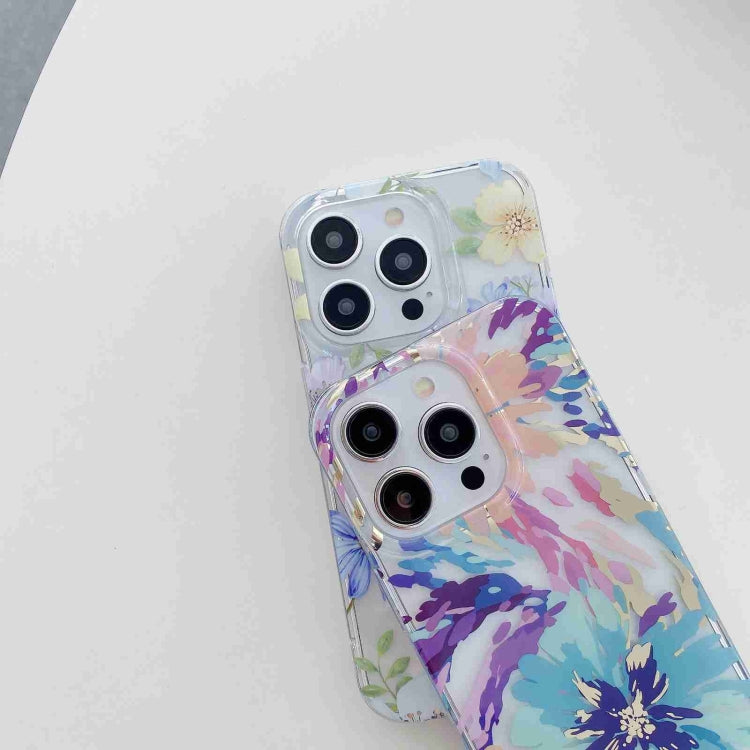 For iPhone 15 Pro Max Electroplated Symphony Phone Case(Miscellaneous Flowers) - HoMEdemic™ 
