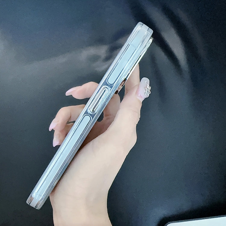 For iPhone 15 Pro Max Electroplated TPU + Acrylic IMD Phone Case(Silver) - HoMEdemic™ 