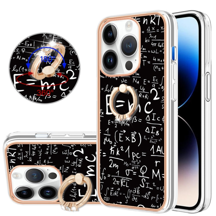 For iPhone 15 Pro Max Electroplating Dual-side IMD Phone Case with Ring Holder(Equation) - HoMEdemic™ 