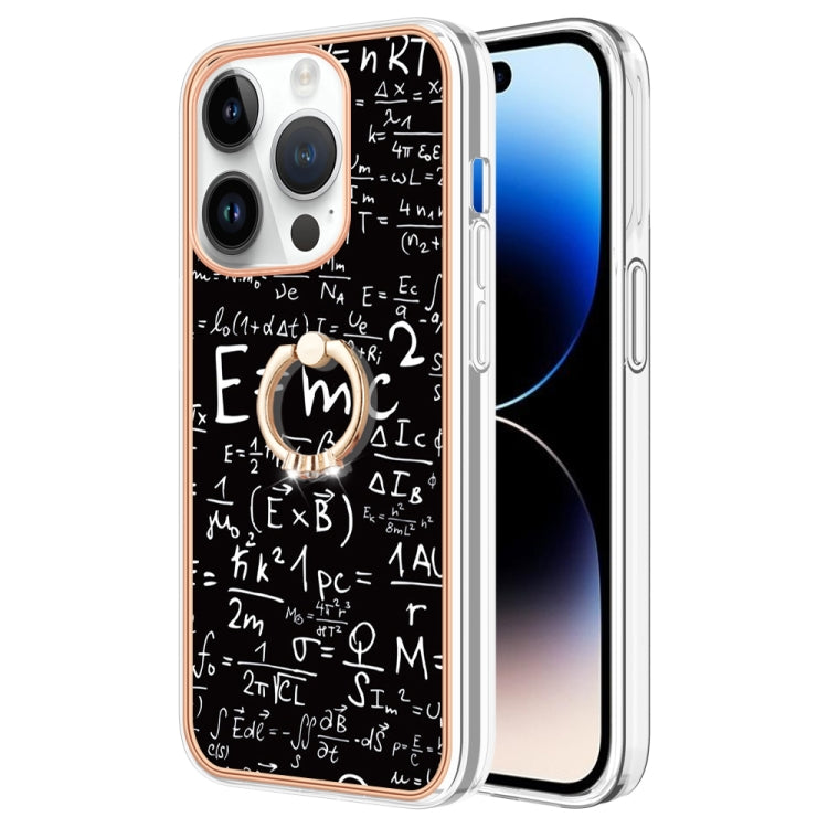 For iPhone 15 Pro Max Electroplating Dual-side IMD Phone Case with Ring Holder(Equation) - HoMEdemic™ 
