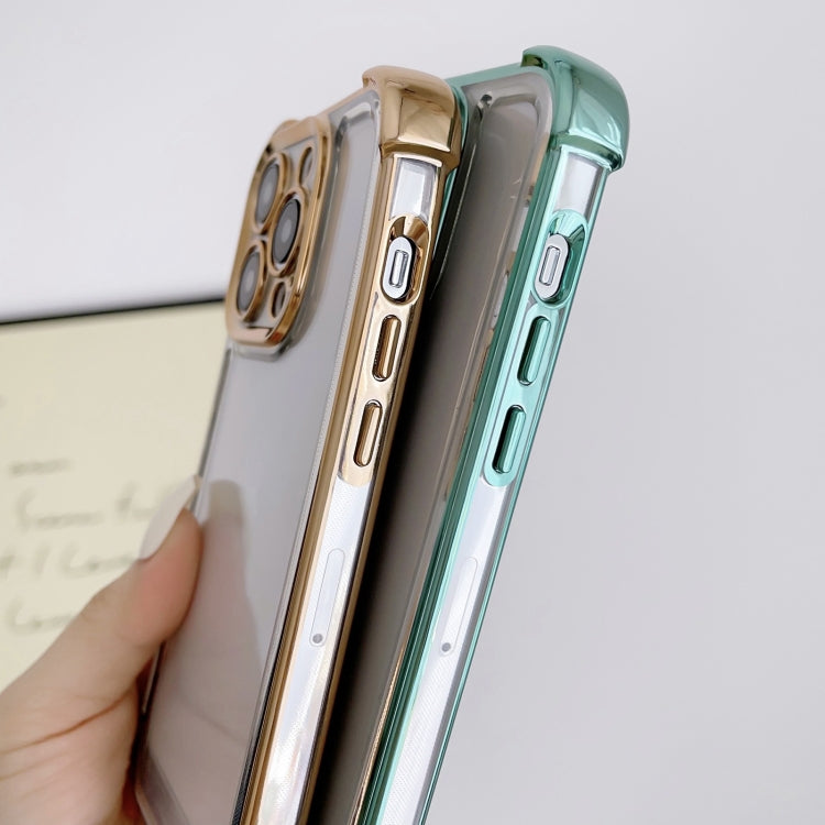 For iPhone 15 Pro Max Electroplating Four-corner Shockproof Space Phone Case(Silver) - HoMEdemic™ 