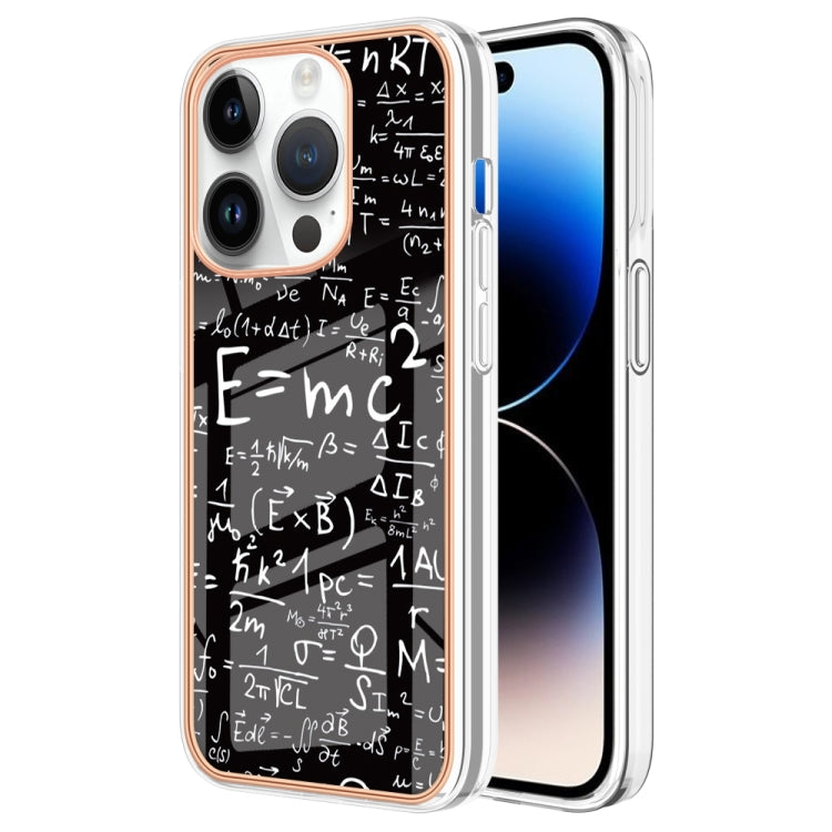 For iPhone 15 Pro Max Electroplating Marble Dual-side IMD Phone Case(Equation) - HoMEdemic™ 