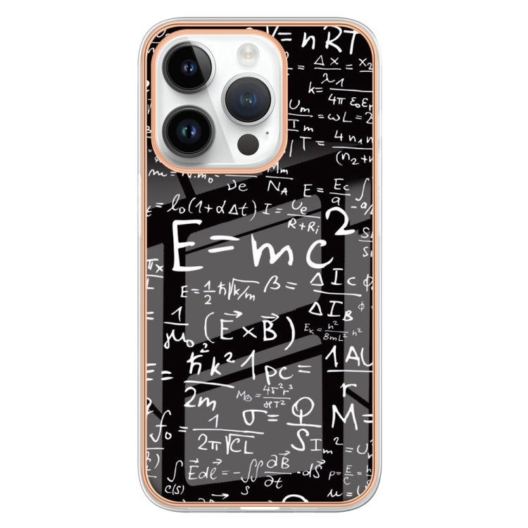 For iPhone 15 Pro Max Electroplating Marble Dual-side IMD Phone Case(Equation) - HoMEdemic™ 