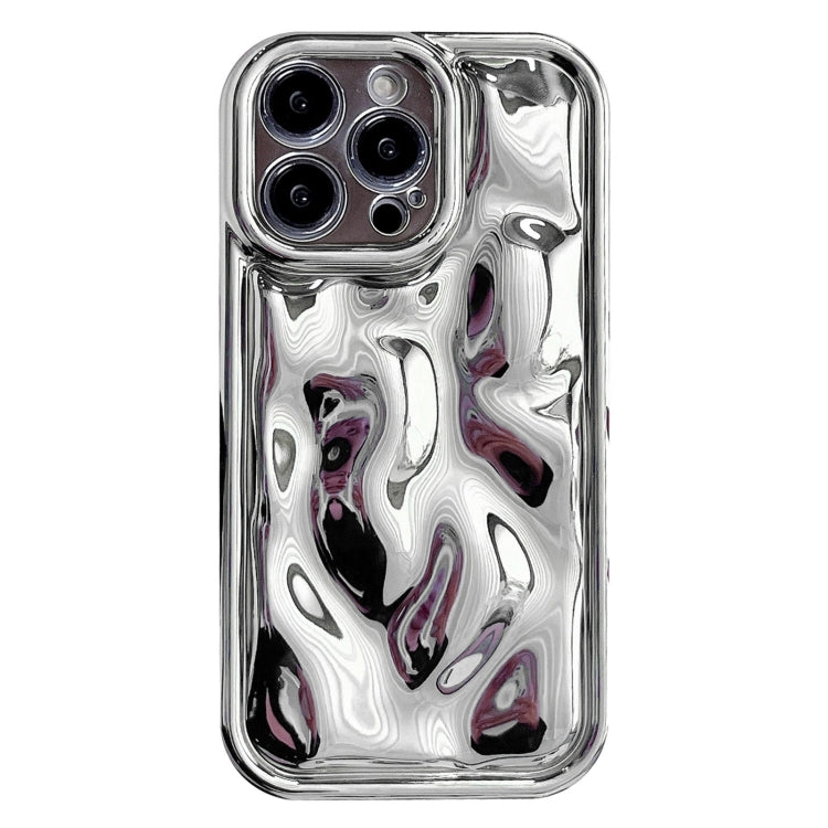 For iPhone 15 Pro Max Electroplating Meteorite Texture TPU Phone Case(Silver) - HoMEdemic™ 