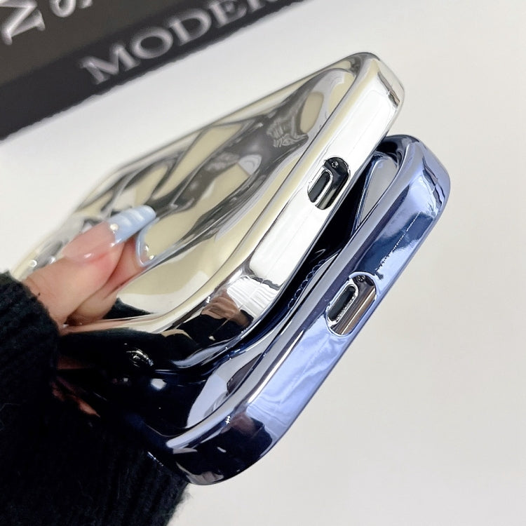 For iPhone 15 Pro Max Electroplating Meteorite Texture TPU Phone Case(Silver) - HoMEdemic™ 