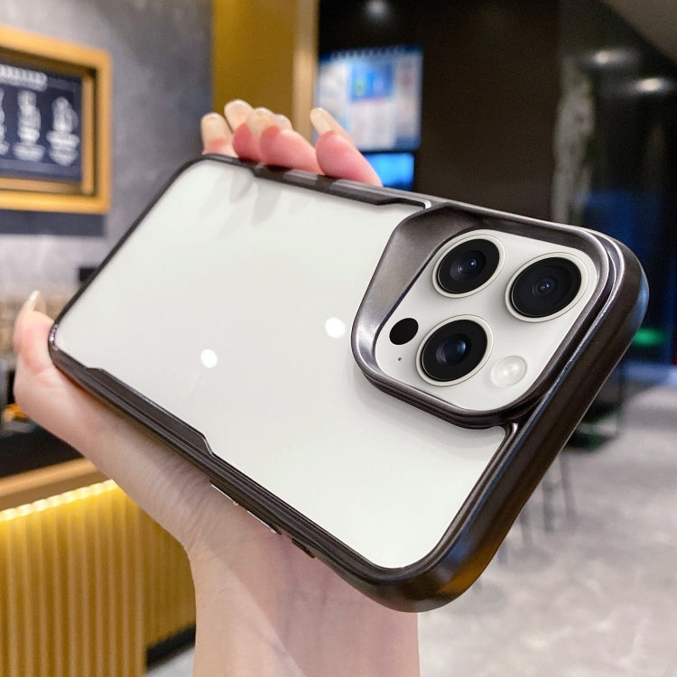 For iPhone 15 Pro Max Electroplating TPU Frame Hybrid PC Phone Case(Black) - HoMEdemic™ 