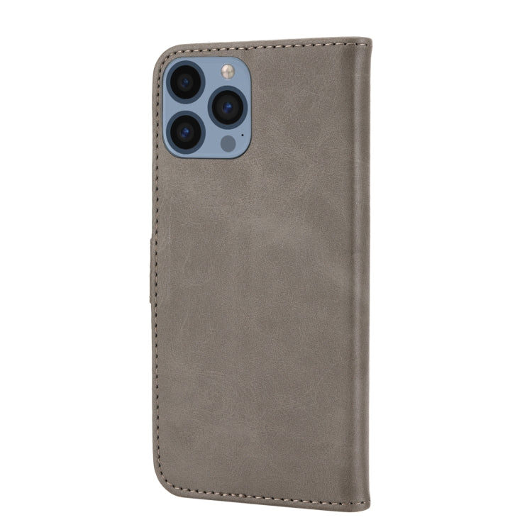 For iPhone 15 Pro Max Embossed Happy Cat Pattern Flip Leather Phone Case(Grey) - HoMEdemic™ 