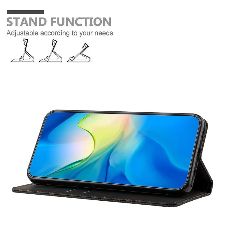 For iPhone 15 Pro Max Ethnic Embossed Adsorption Leather Phone Case(Black) - HoMEdemic™ 