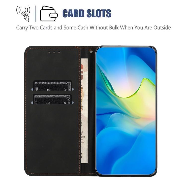 For iPhone 15 Pro Max Ethnic Embossed Adsorption Leather Phone Case(Black) - HoMEdemic™ 