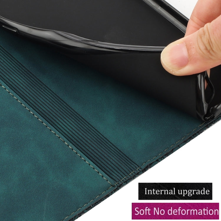 For iPhone 15 Pro Max Ethnic Embossed Adsorption Leather Phone Case(Blue) - HoMEdemic™ 