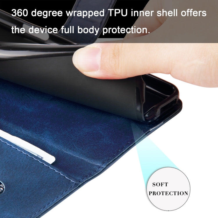 For iPhone 15 Pro Max Fashion Calf Texture Zipper Leather Phone Case(Blue) - HoMEdemic™ 