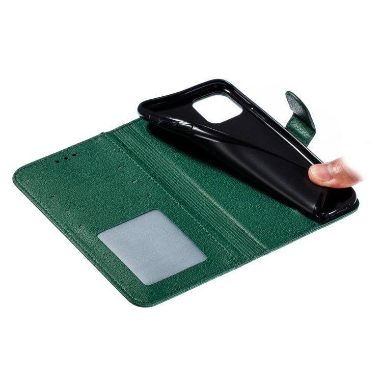 For iPhone 15 Pro Max Feather Pattern Litchi Texture Leather Phone Case(Green) - HoMEdemic™ 