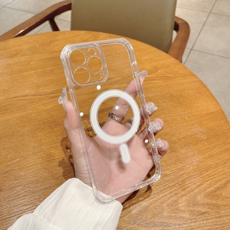 For iPhone 15 Pro Max Fine Hole MagSafe Magnetic Clear Acrylic TPU Case(Transparent) - HoMEdemic™ 