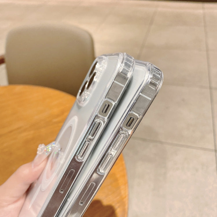 For iPhone 15 Pro Max Fine Hole MagSafe Magnetic Clear Acrylic TPU Case(Transparent) - HoMEdemic™ 