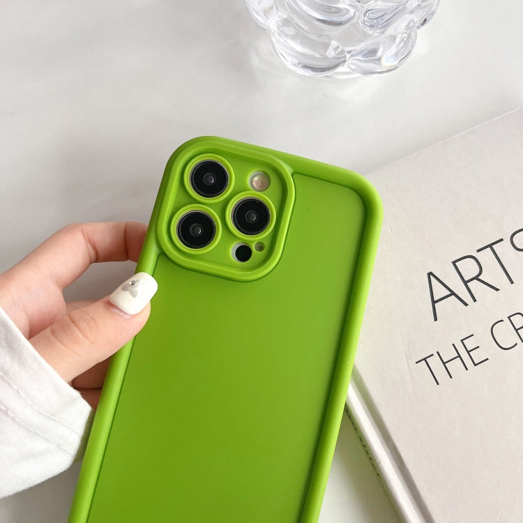 For iPhone 15 Pro Max Fine Hole Shockproof Frame Frosted TPU Phone Case(Green) - HoMEdemic™ 