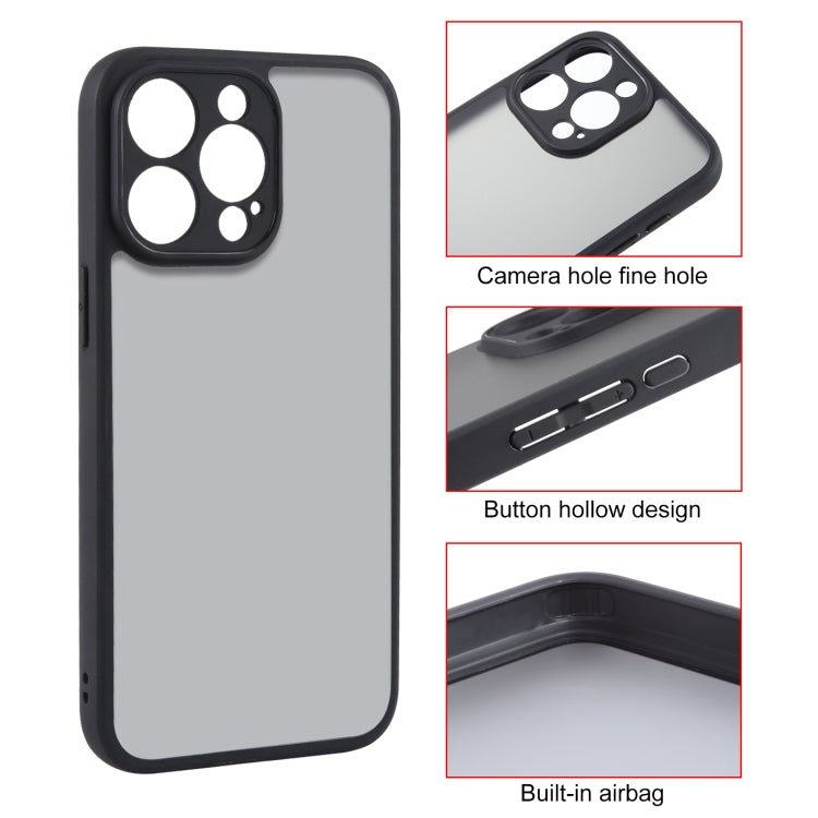 For iPhone 15 Pro Max Fine Pore Matte Black TPU + PC Phone Case - HoMEdemic™ 