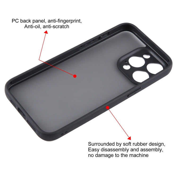 For iPhone 15 Pro Max Fine Pore Matte Black TPU + PC Phone Case - HoMEdemic™ 