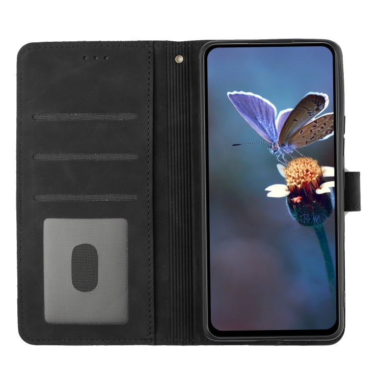 For iPhone 15 Pro Max Flower Embossing Pattern Leather Phone Case(Black) - HoMEdemic™ 
